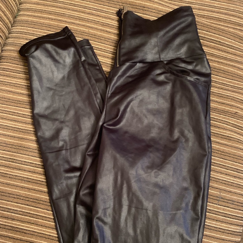 Leather inspired pants